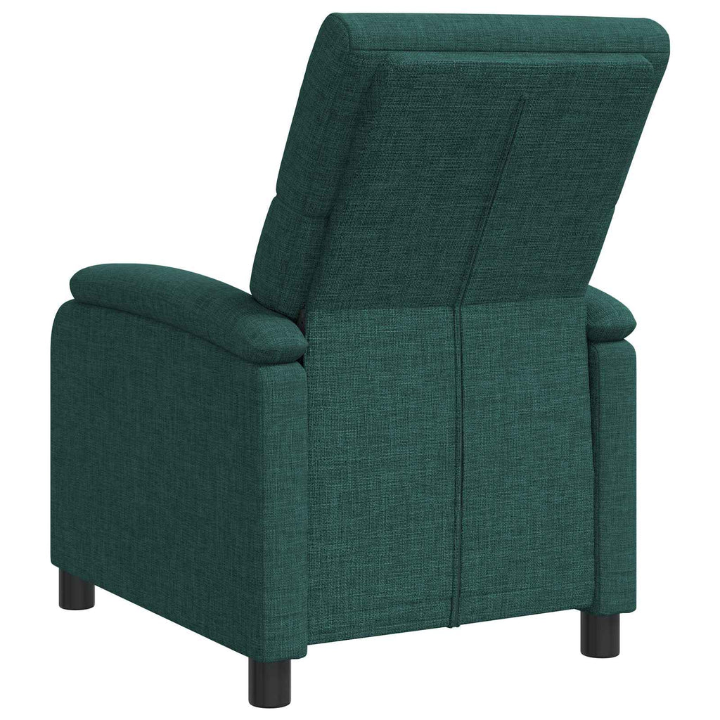 vidaXL Fotel recliner Ciemnozielony tkanina