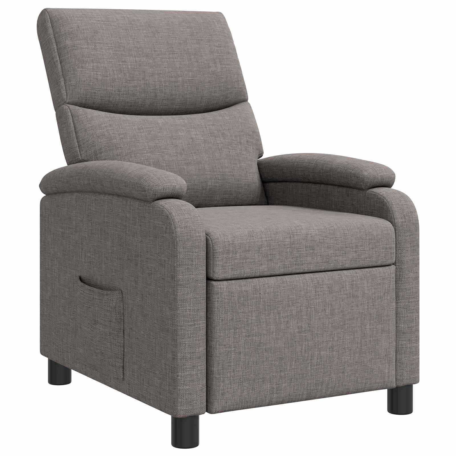 vidaXL Fotel recliner Ciemnoszary tkanina