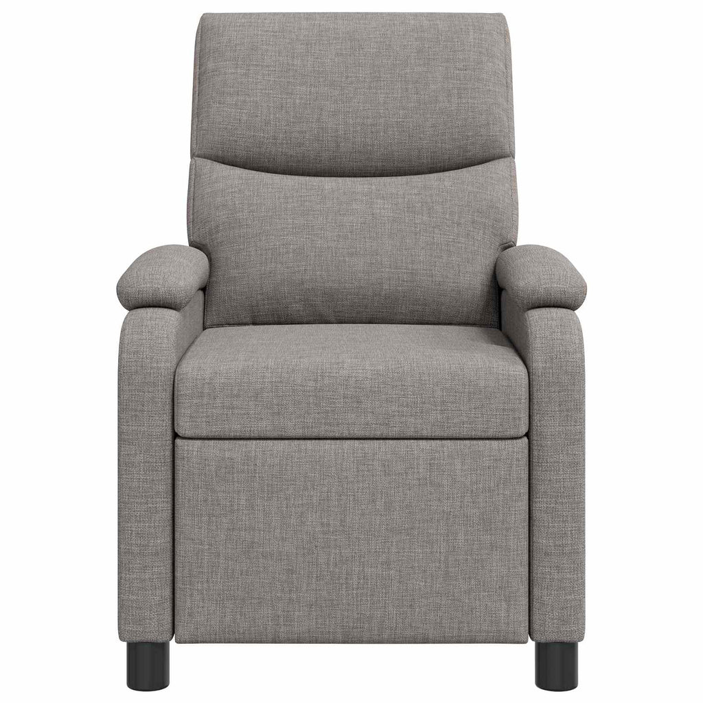 vidaXL Fotel recliner Ciemnoszary tkanina