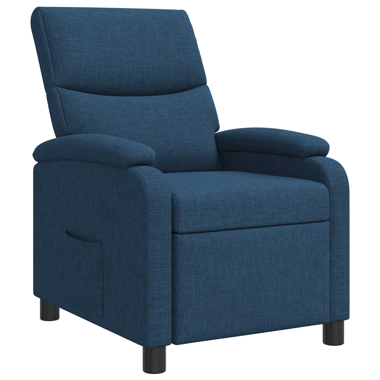 vidaXL Fotel recliner niebieski tkanina