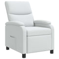 vidaXL Fotel recliner Biały tkanina