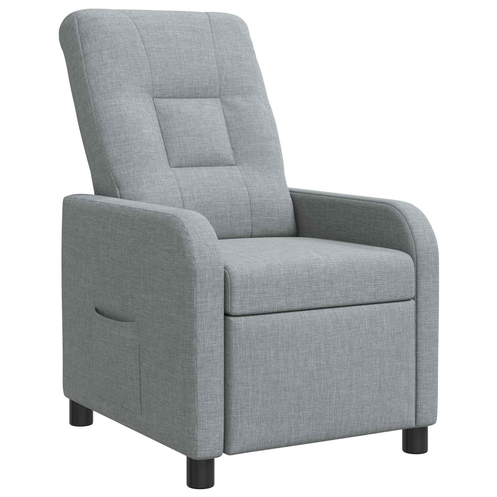 vidaXL Fotel recliner jasnoszary tkanina