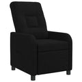 vidaXL Fotel recliner Czarny tkanina