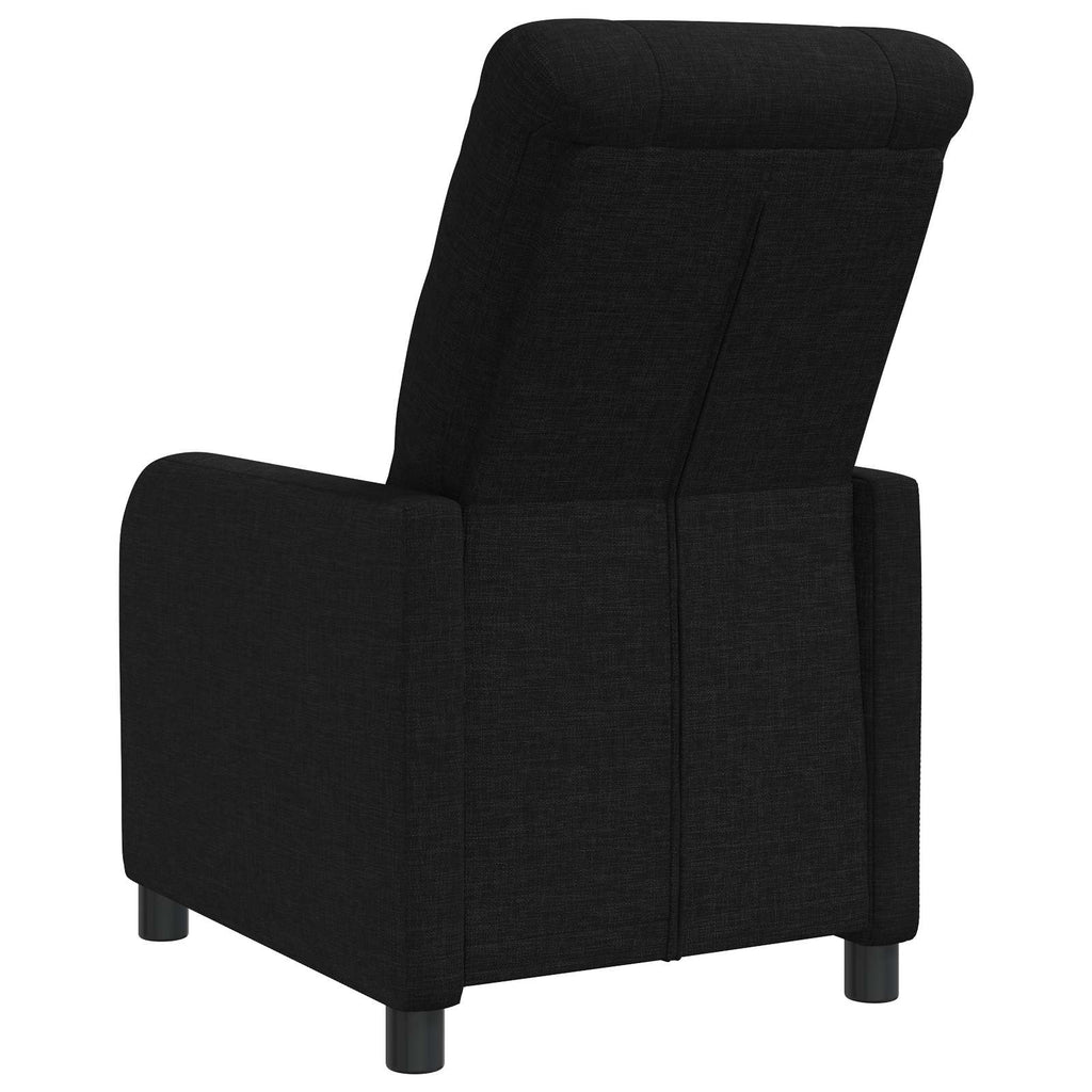 vidaXL Fotel recliner Czarny tkanina