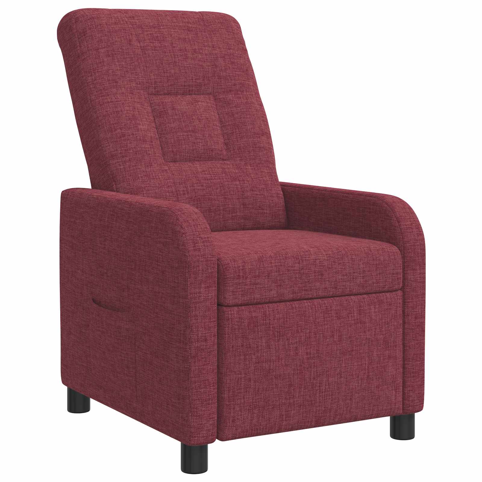 vidaXL Fotel recliner Czerwone wino tkanina