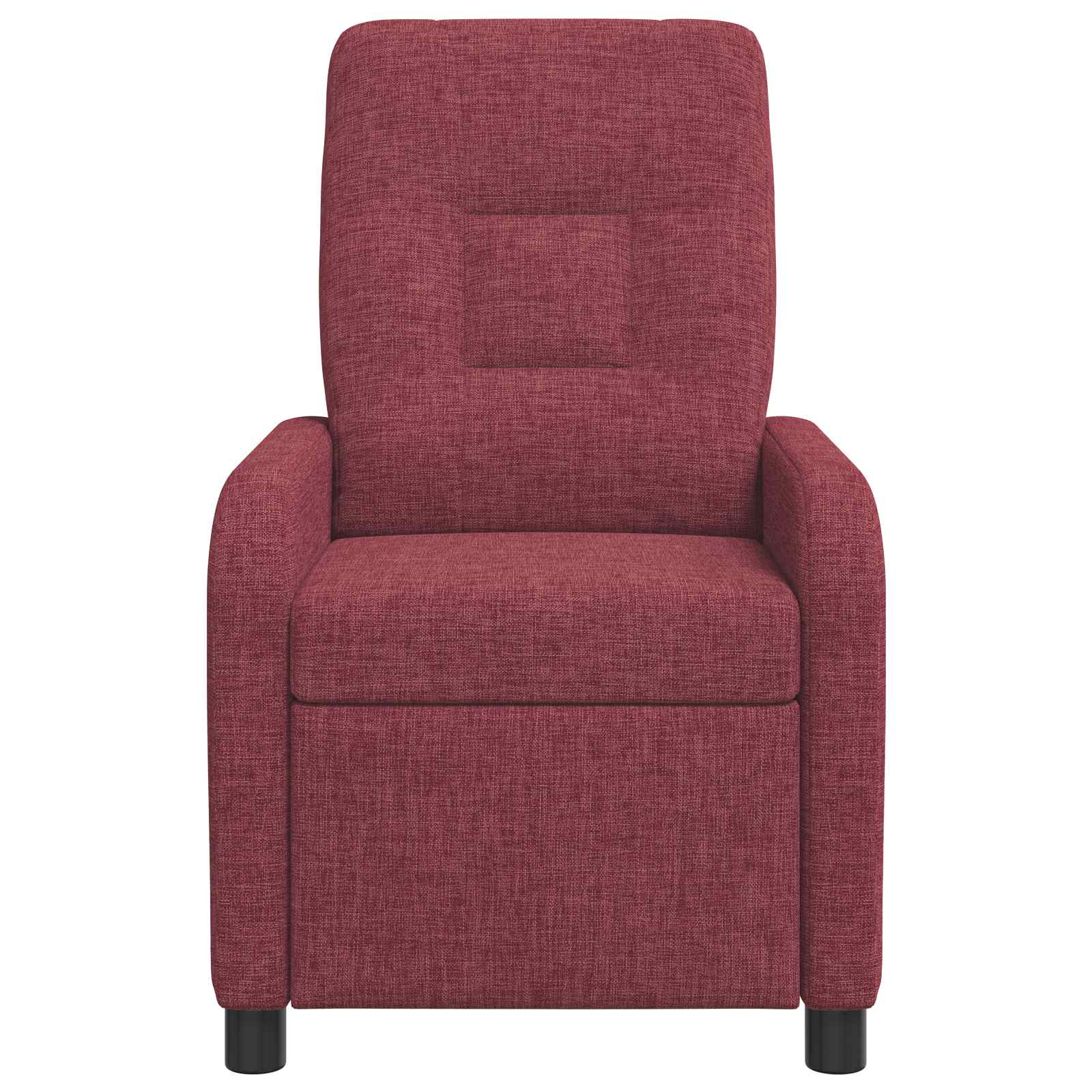 vidaXL Fotel recliner Czerwone wino tkanina