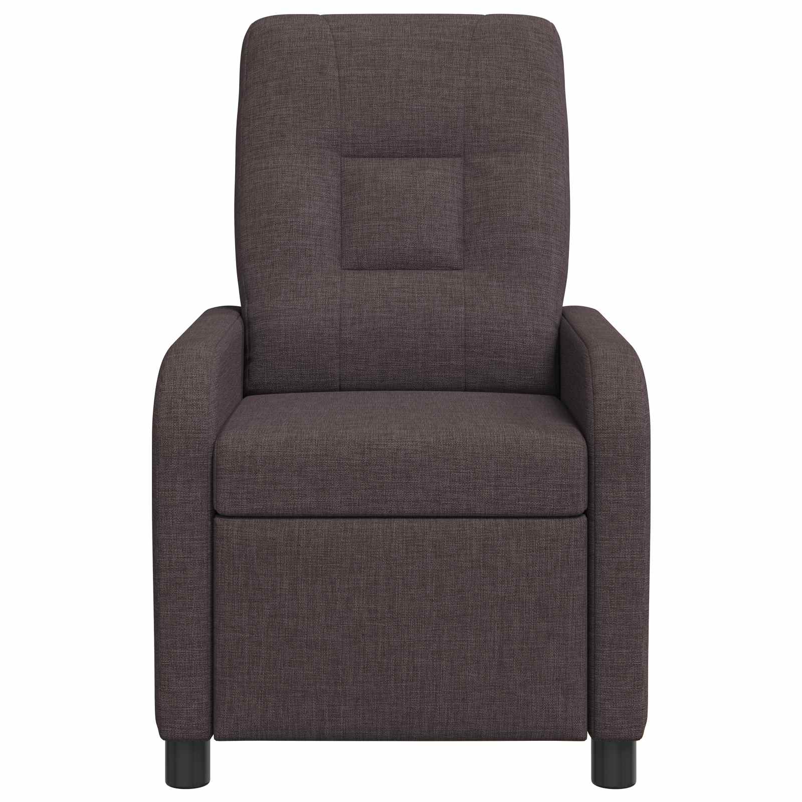 vidaXL Fotel recliner Ciemny brąz tkanina