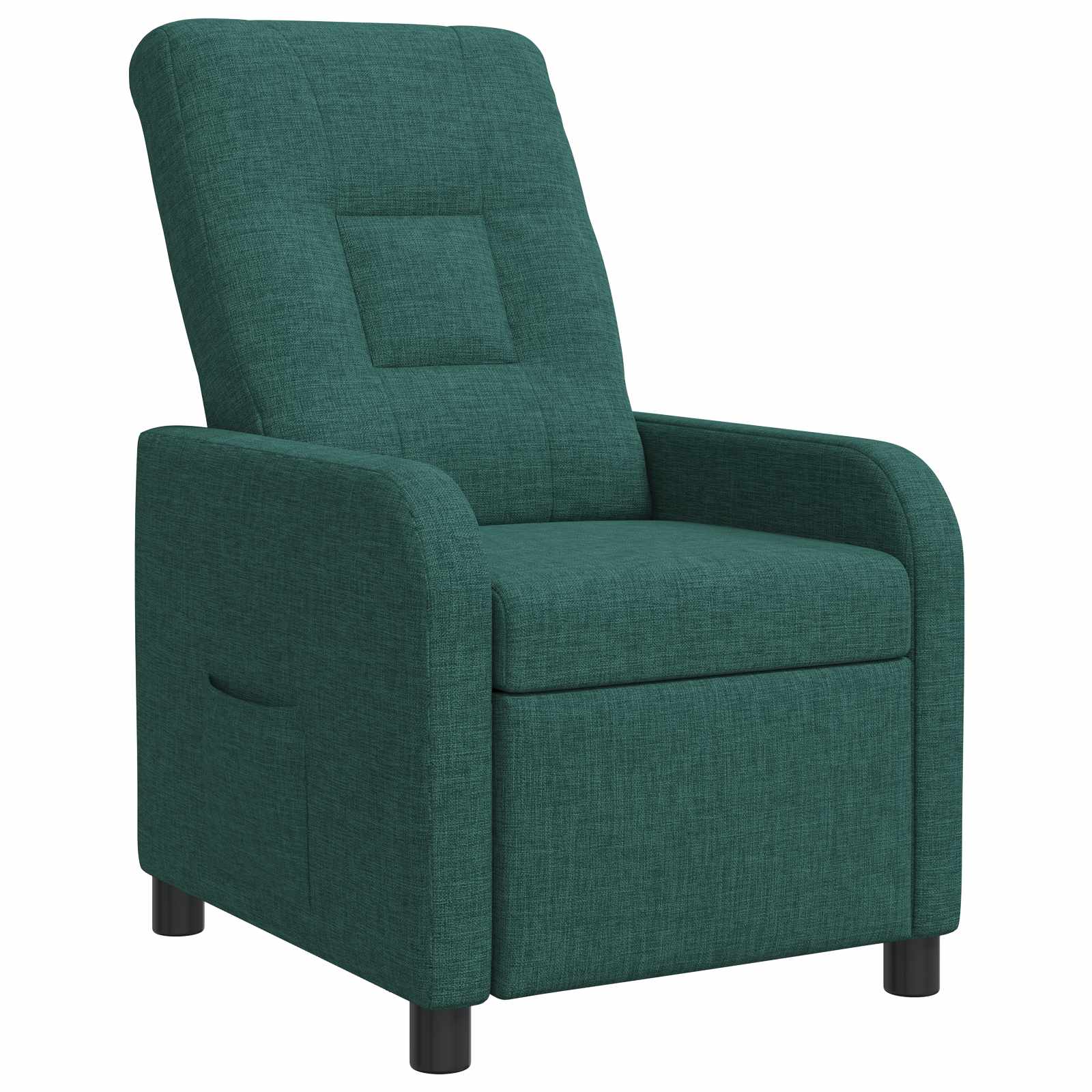 vidaXL Fotel recliner Ciemnozielony tkanina