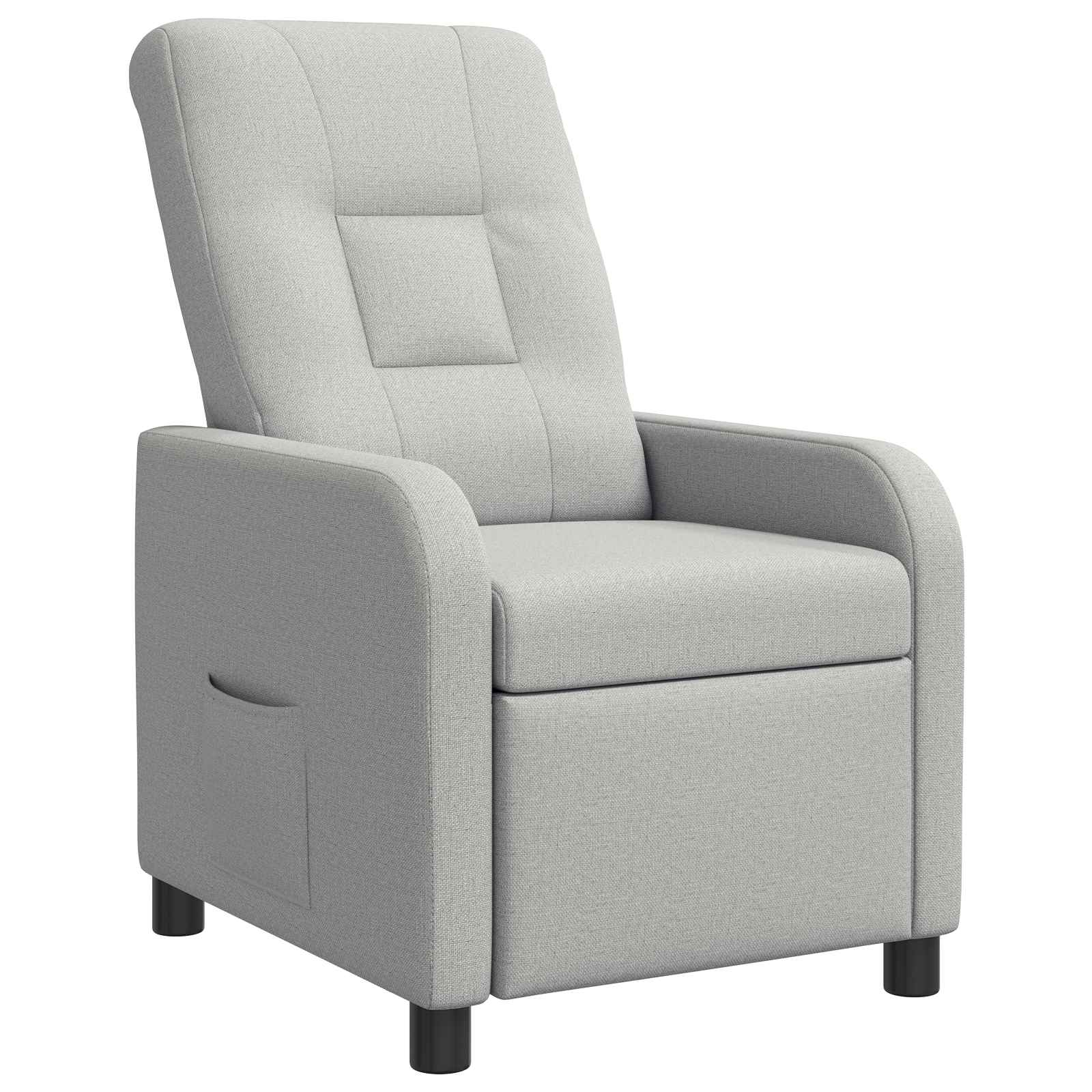 vidaXL Fotel recliner Szary chmur tkanina