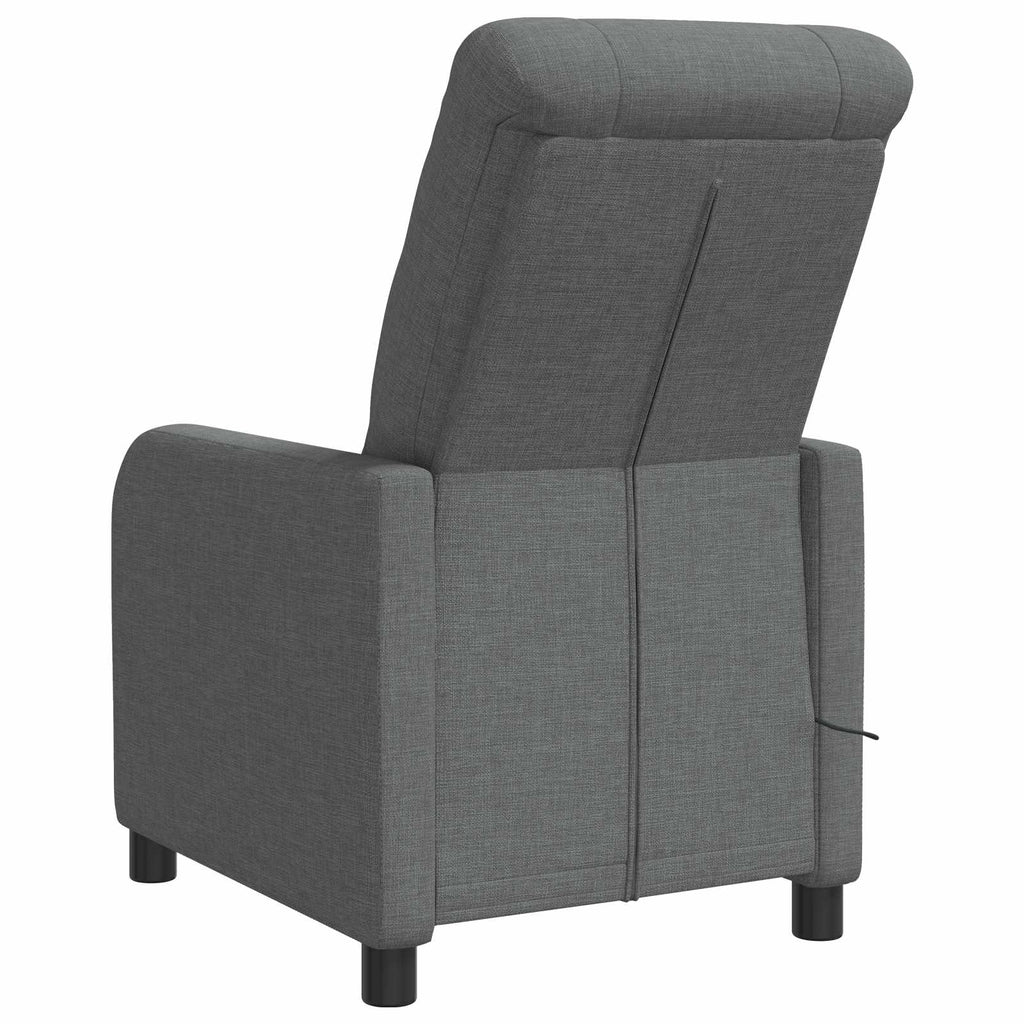 vidaXL Fotel masujący ciemnoszary tkanina