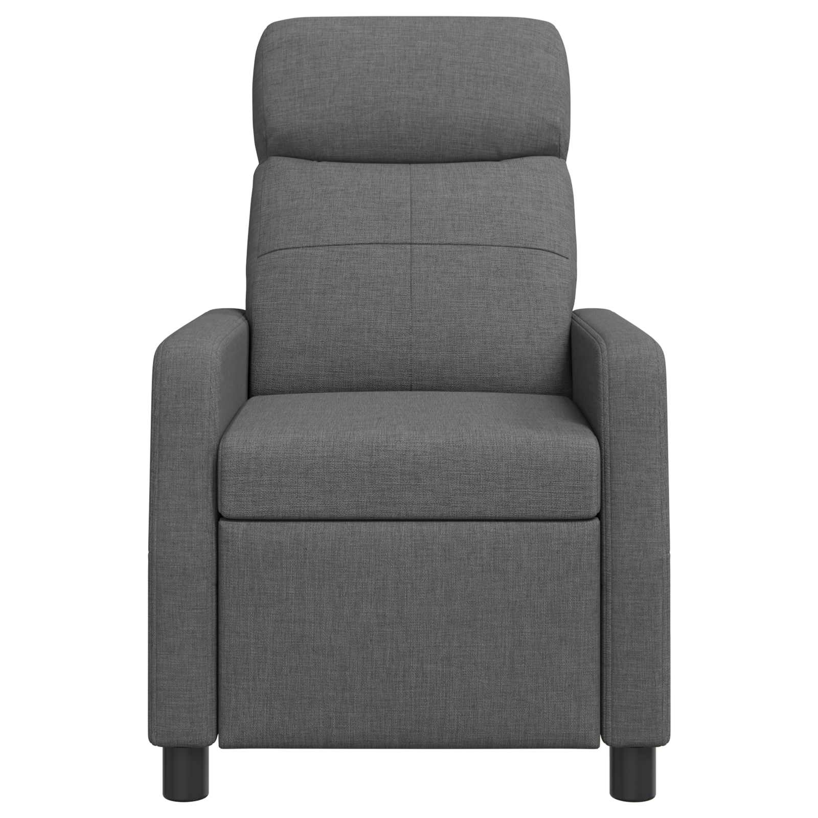 vidaXL Fotel recliner ciemnoszary tkanina