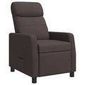 vidaXL Fotel recliner Ciemny brąz tkanina