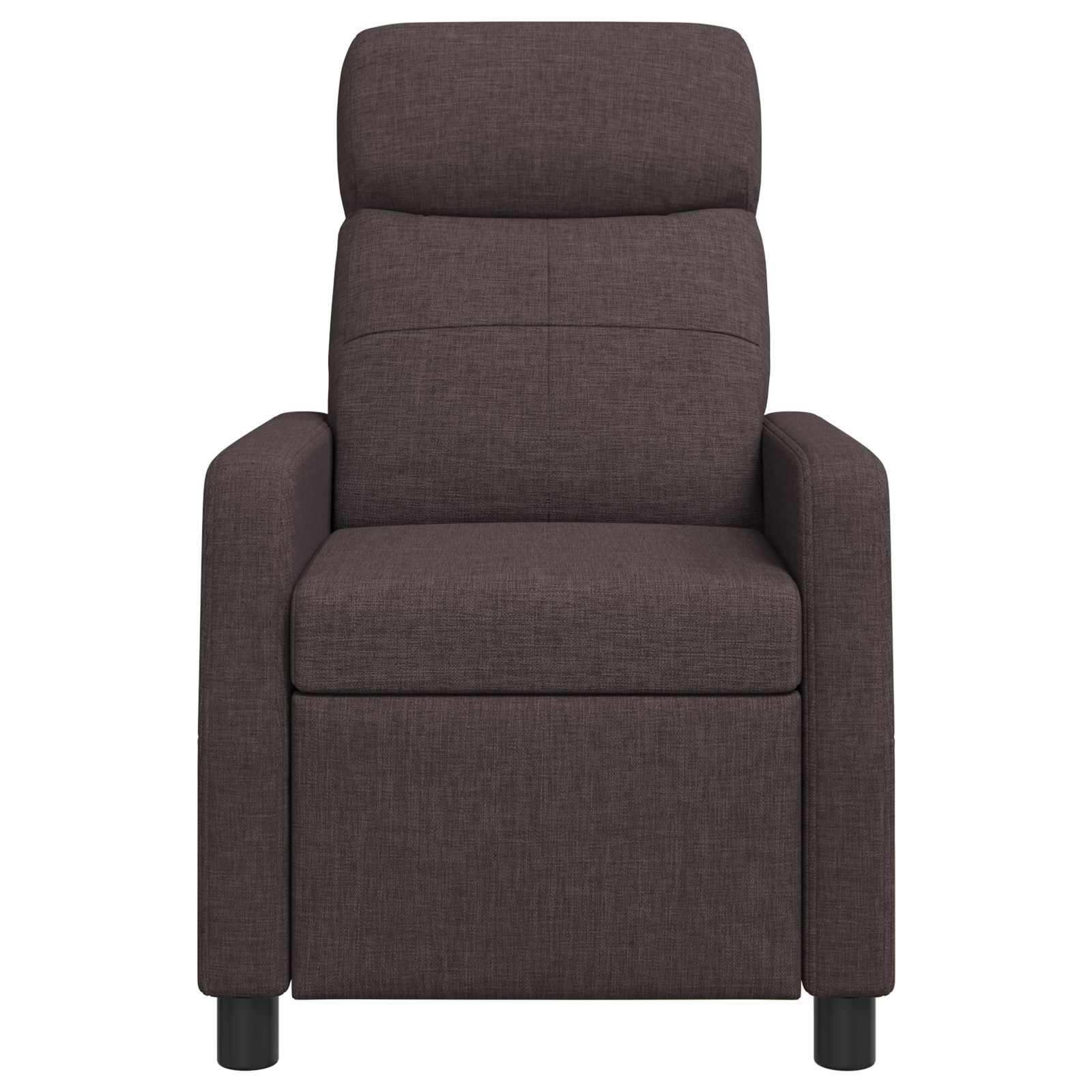 vidaXL Fotel recliner Ciemny brąz tkanina