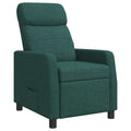 vidaXL Fotel recliner Ciemnozielony tkanina