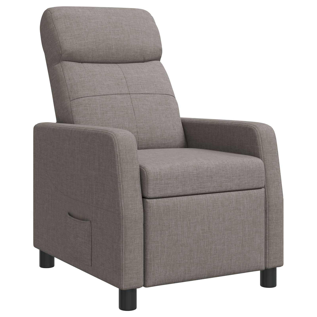 vidaXL Fotel recliner Ciemnoszary tkanina
