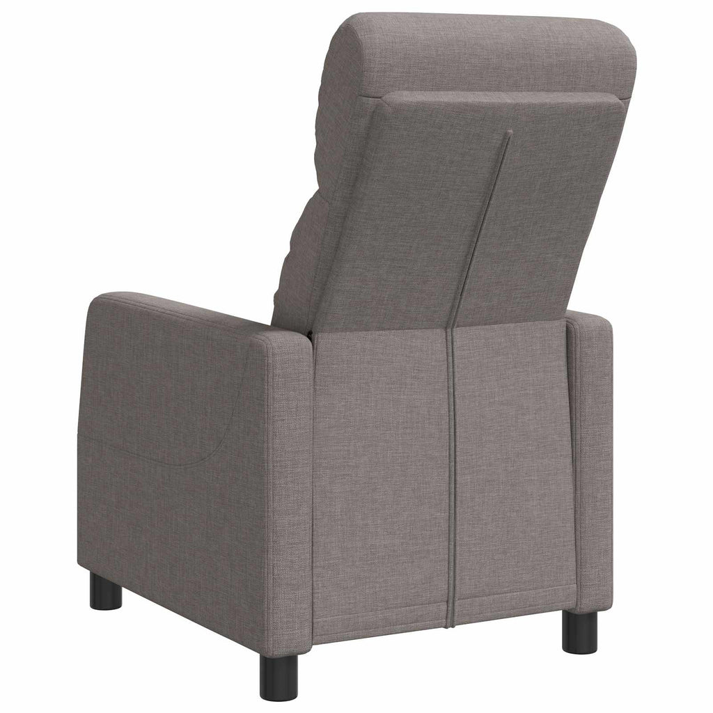 vidaXL Fotel recliner Ciemnoszary tkanina