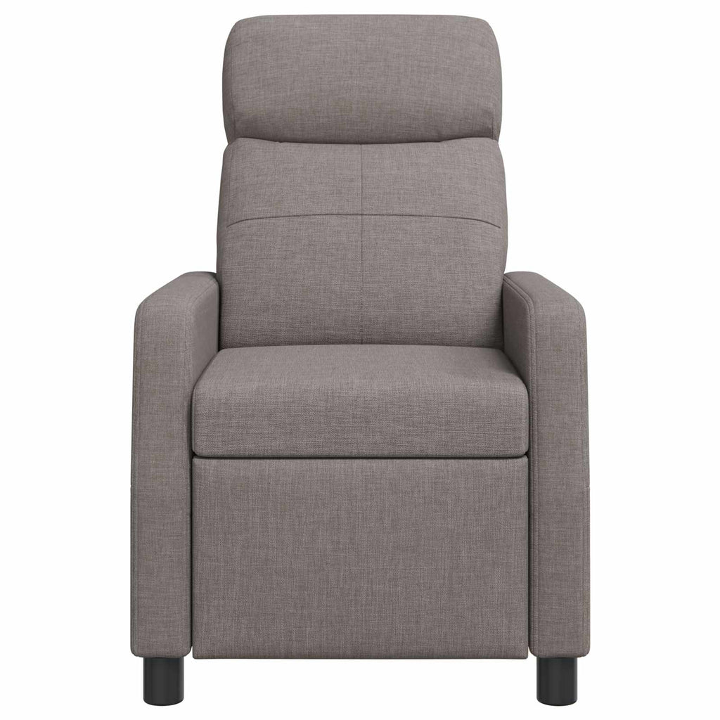 vidaXL Fotel recliner Ciemnoszary tkanina