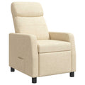 vidaXL Fotel recliner kremowy tkanina