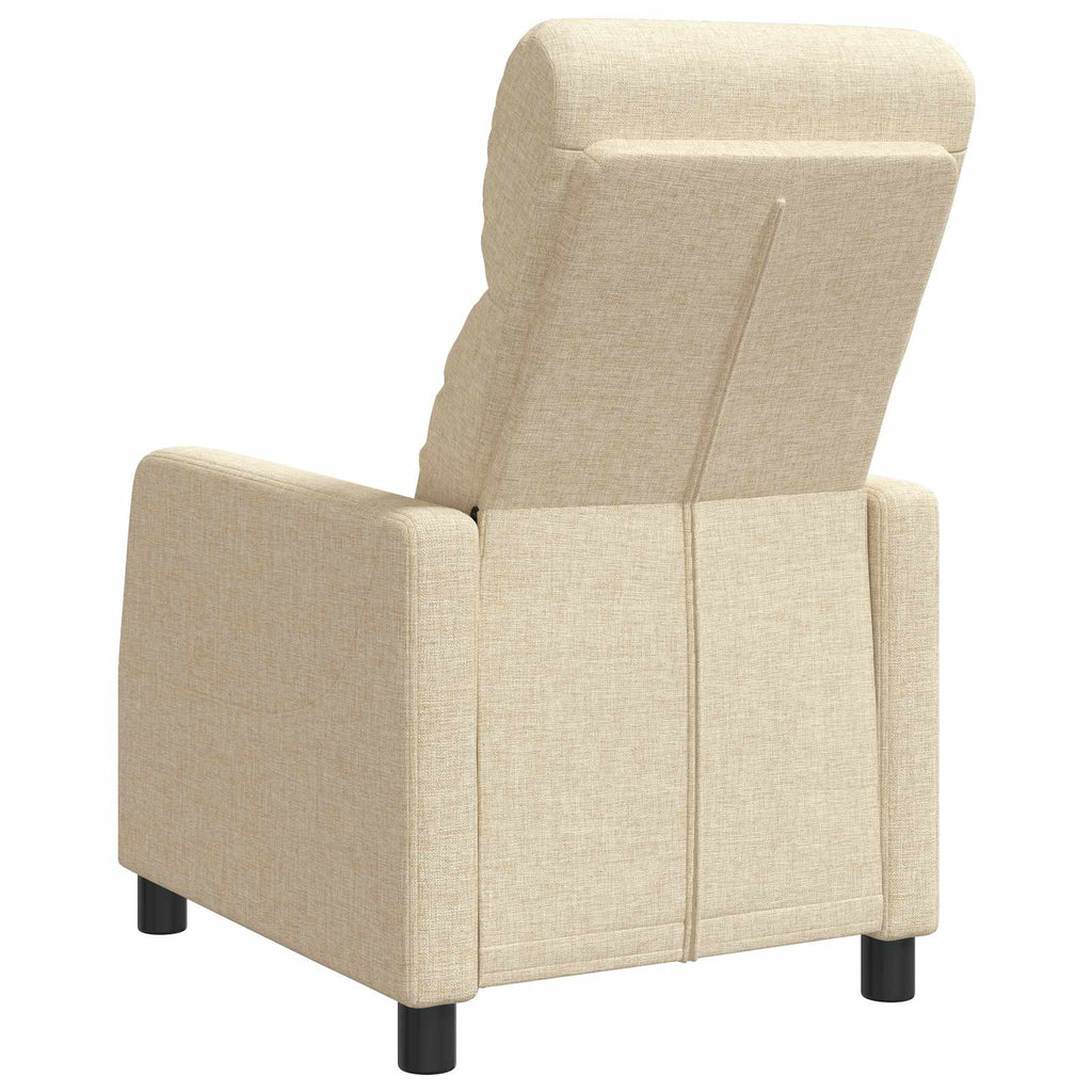 vidaXL Fotel recliner kremowy tkanina