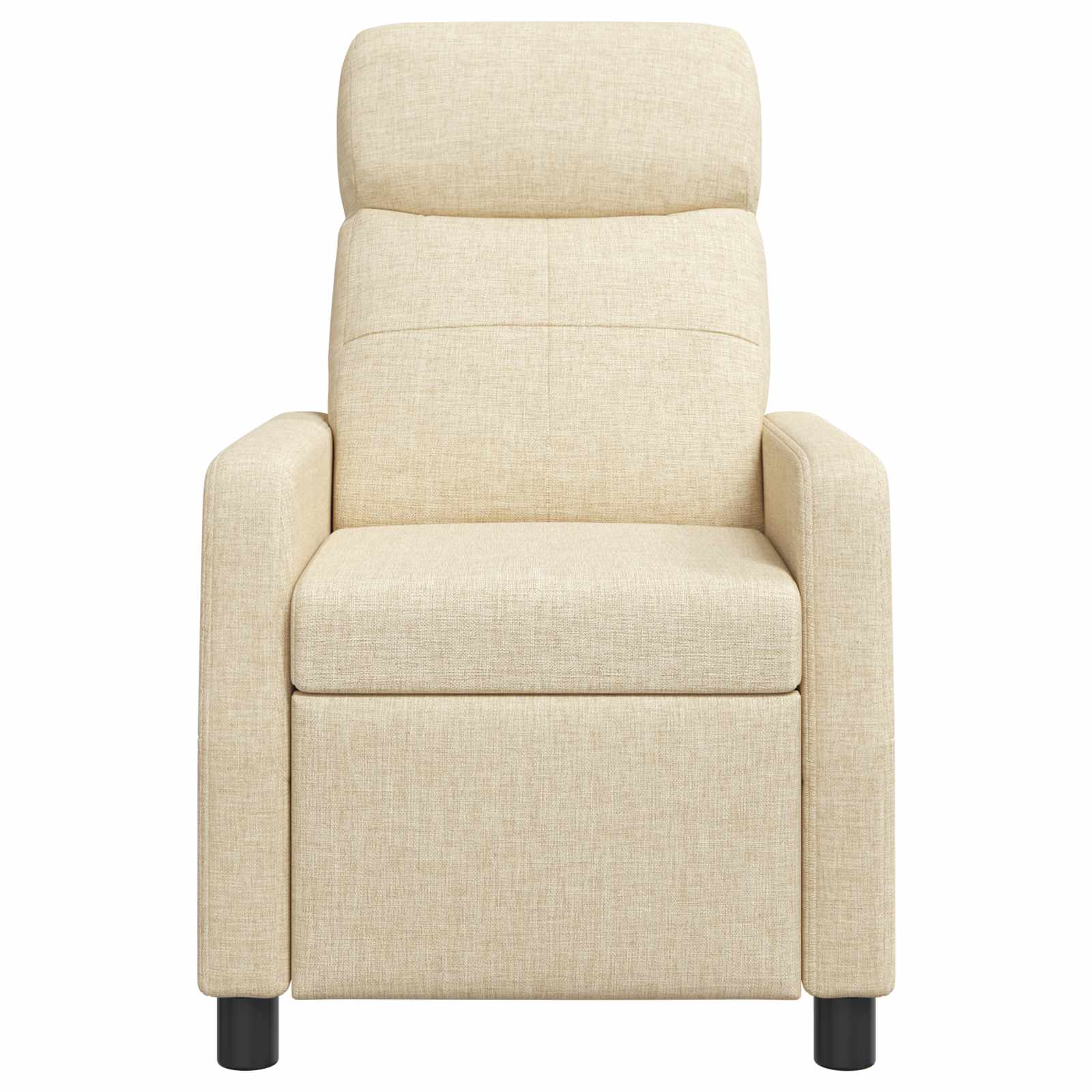 vidaXL Fotel recliner kremowy tkanina