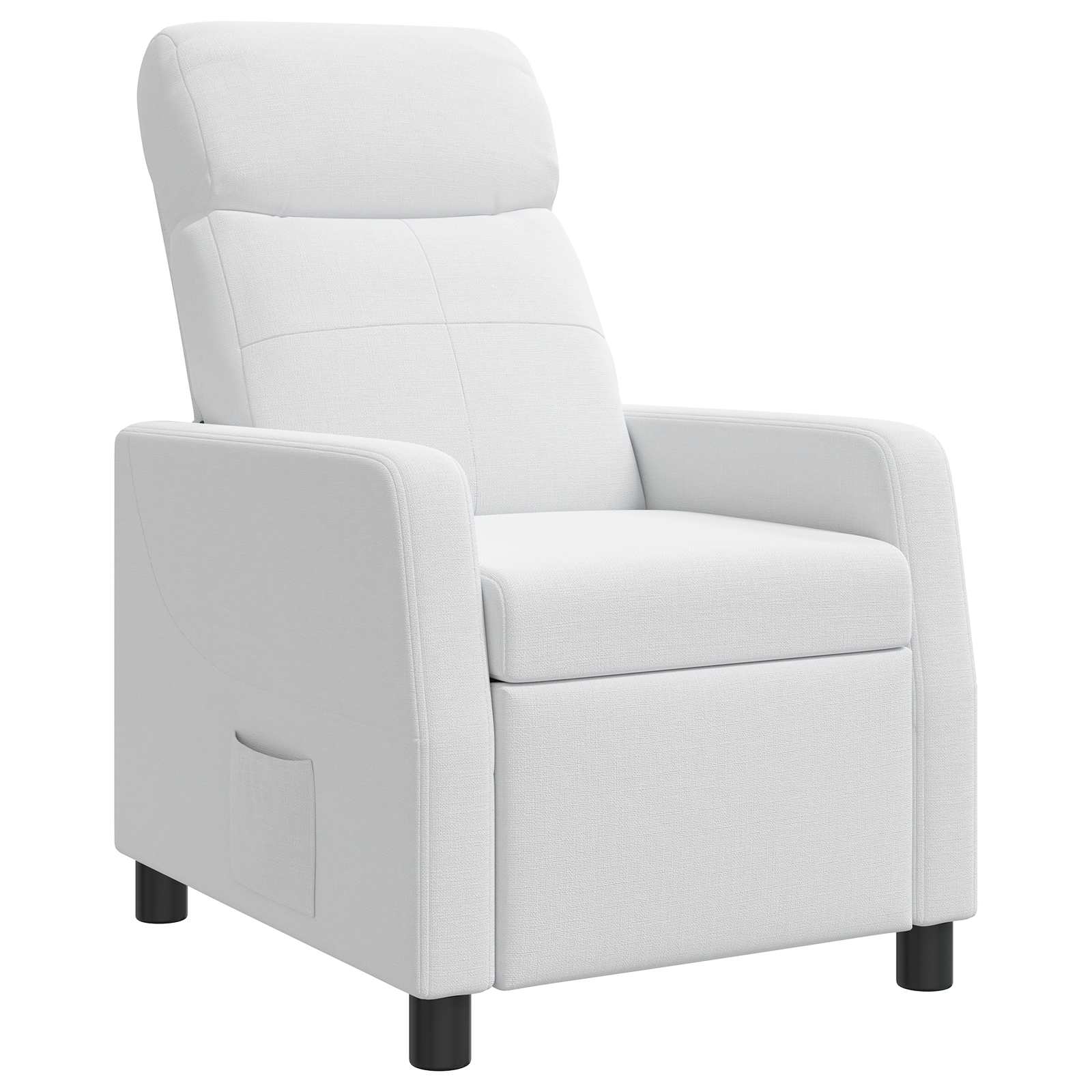 vidaXL Fotel recliner Biały tkanina