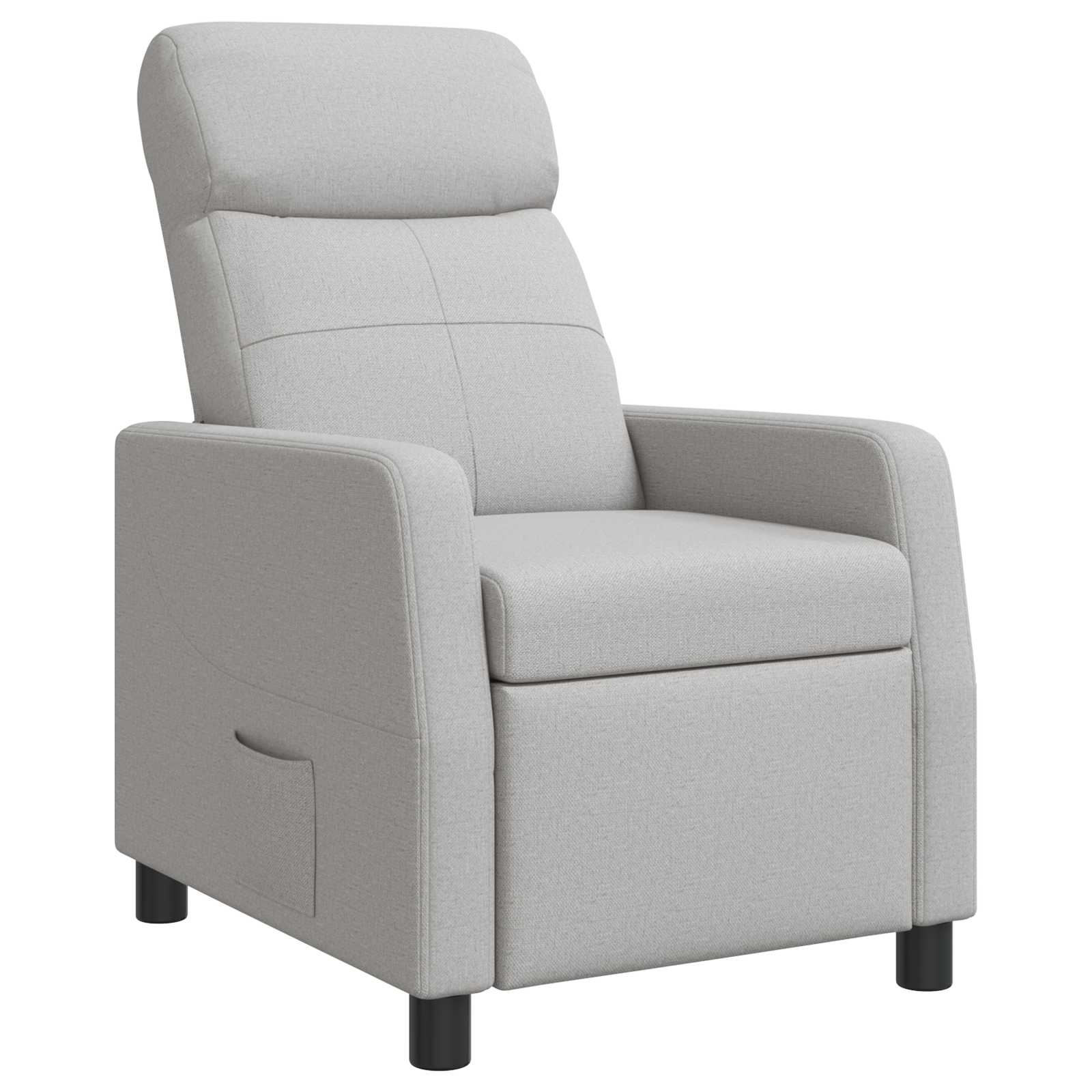 vidaXL Fotel recliner Szary chmur tkanina