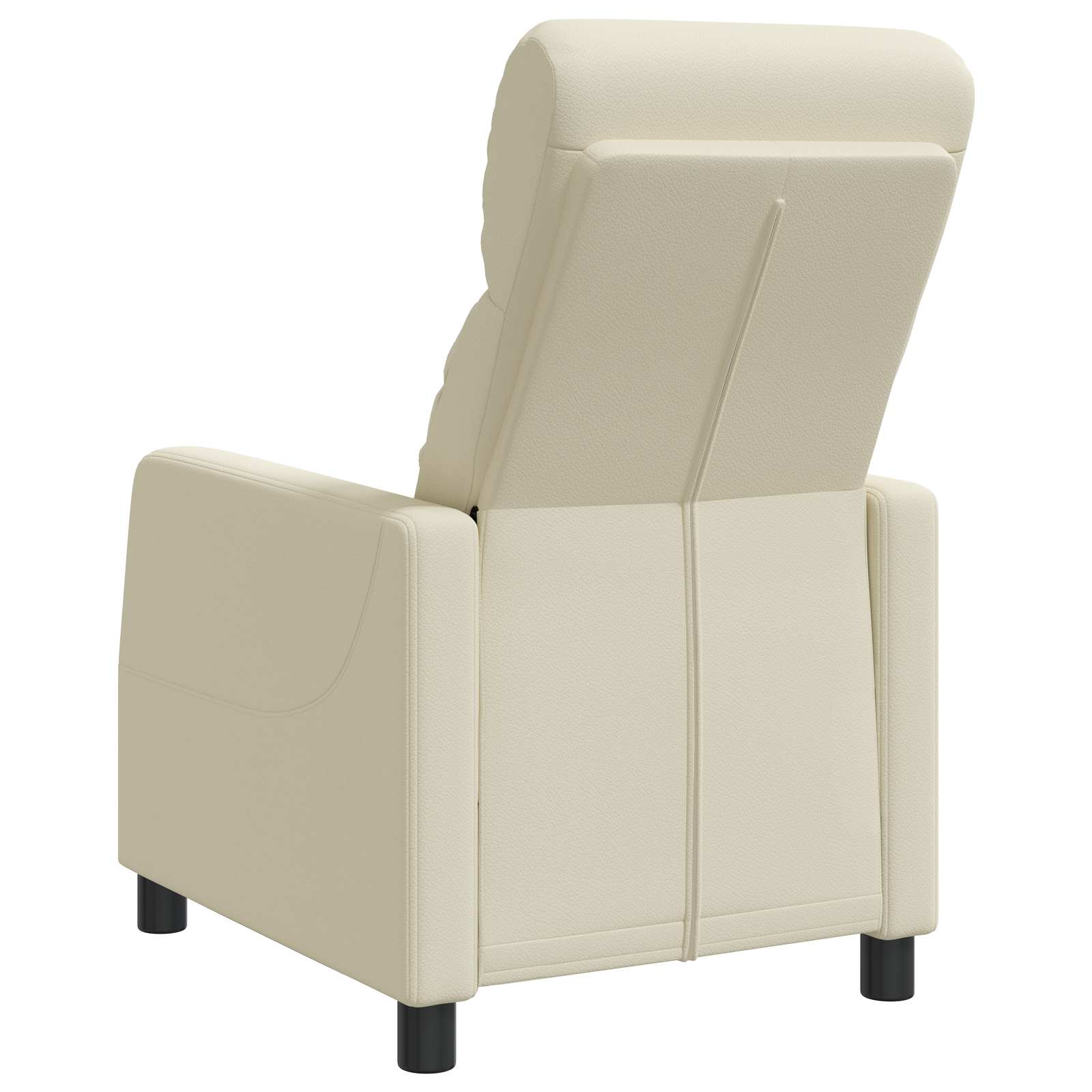 vidaXL Fotel recliner kremowy Ekoskóra