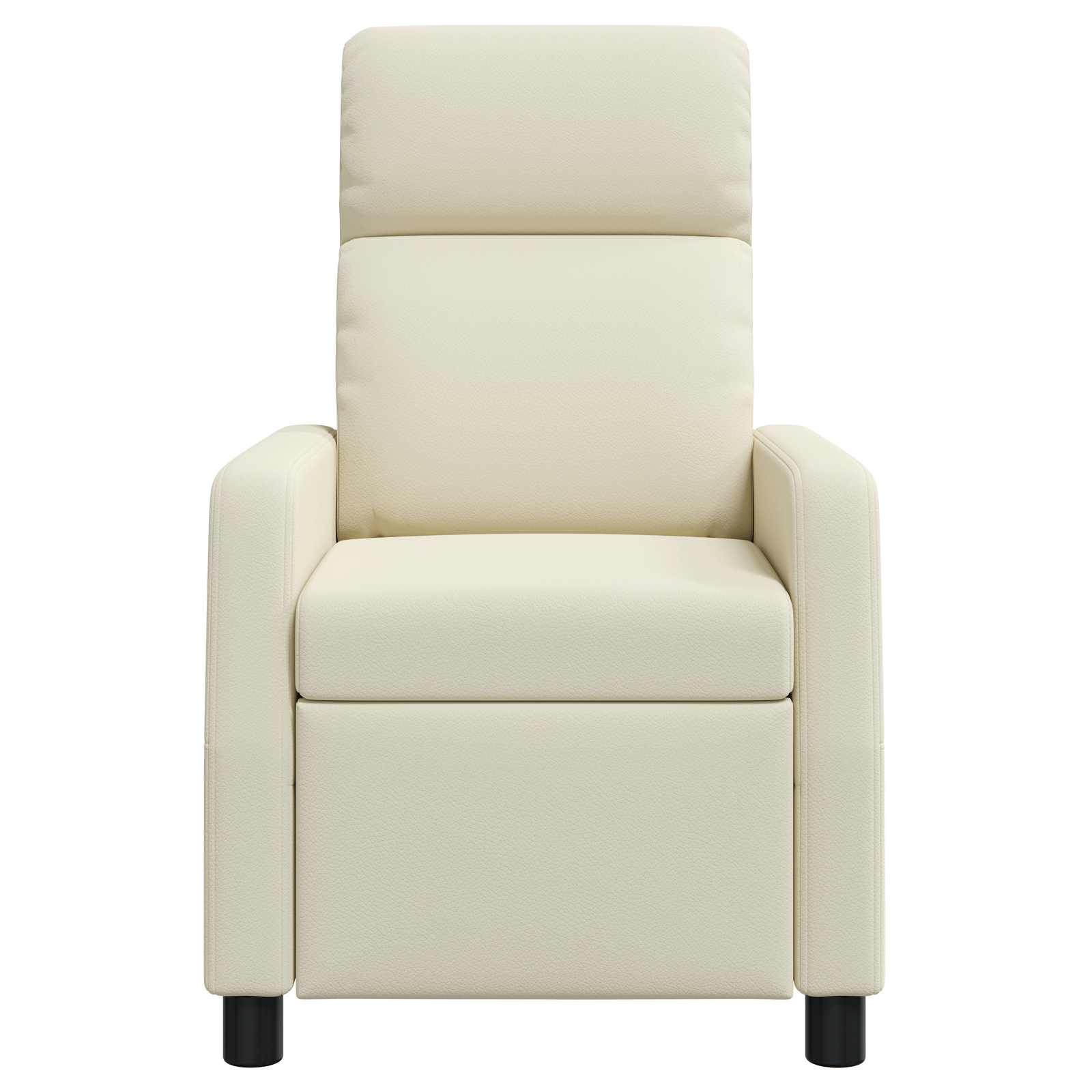 vidaXL Fotel recliner kremowy Ekoskóra