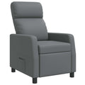 vidaXL Fotel recliner Szary Ekoskóra
