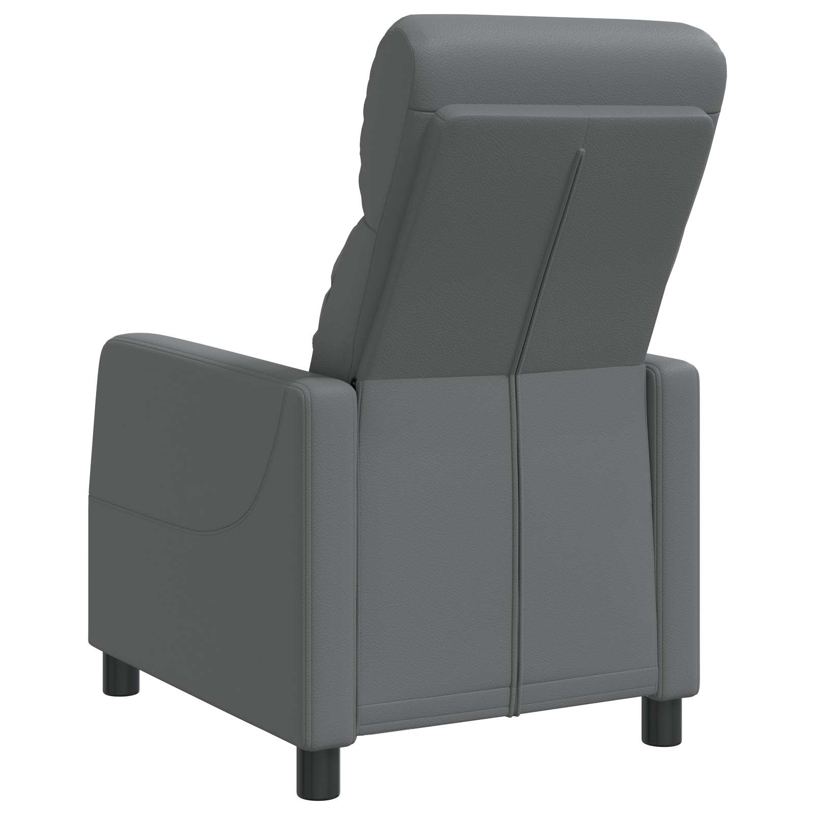 vidaXL Fotel recliner Szary Ekoskóra