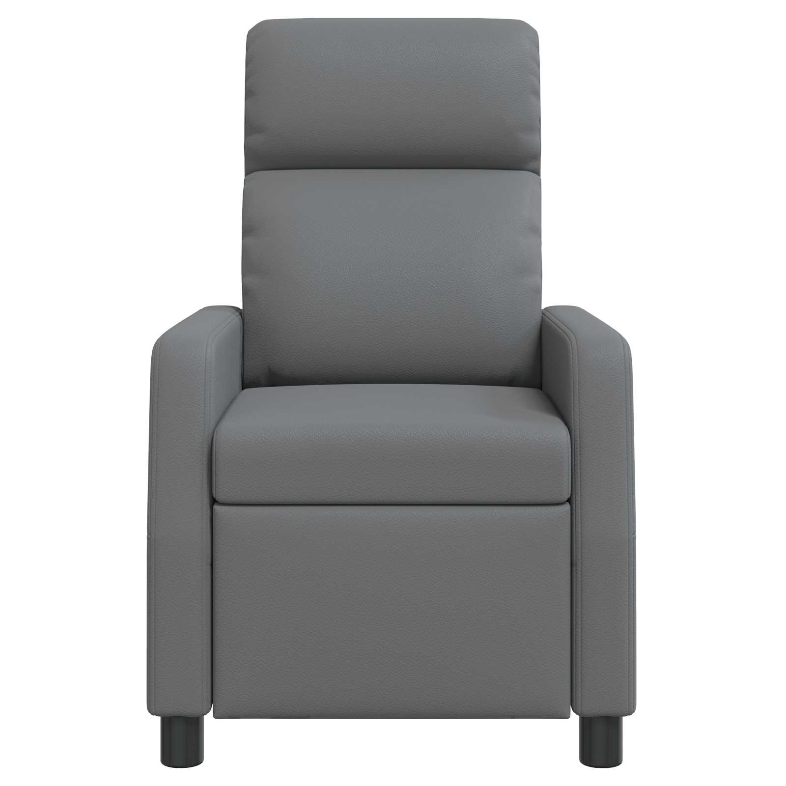 vidaXL Fotel recliner Szary Ekoskóra