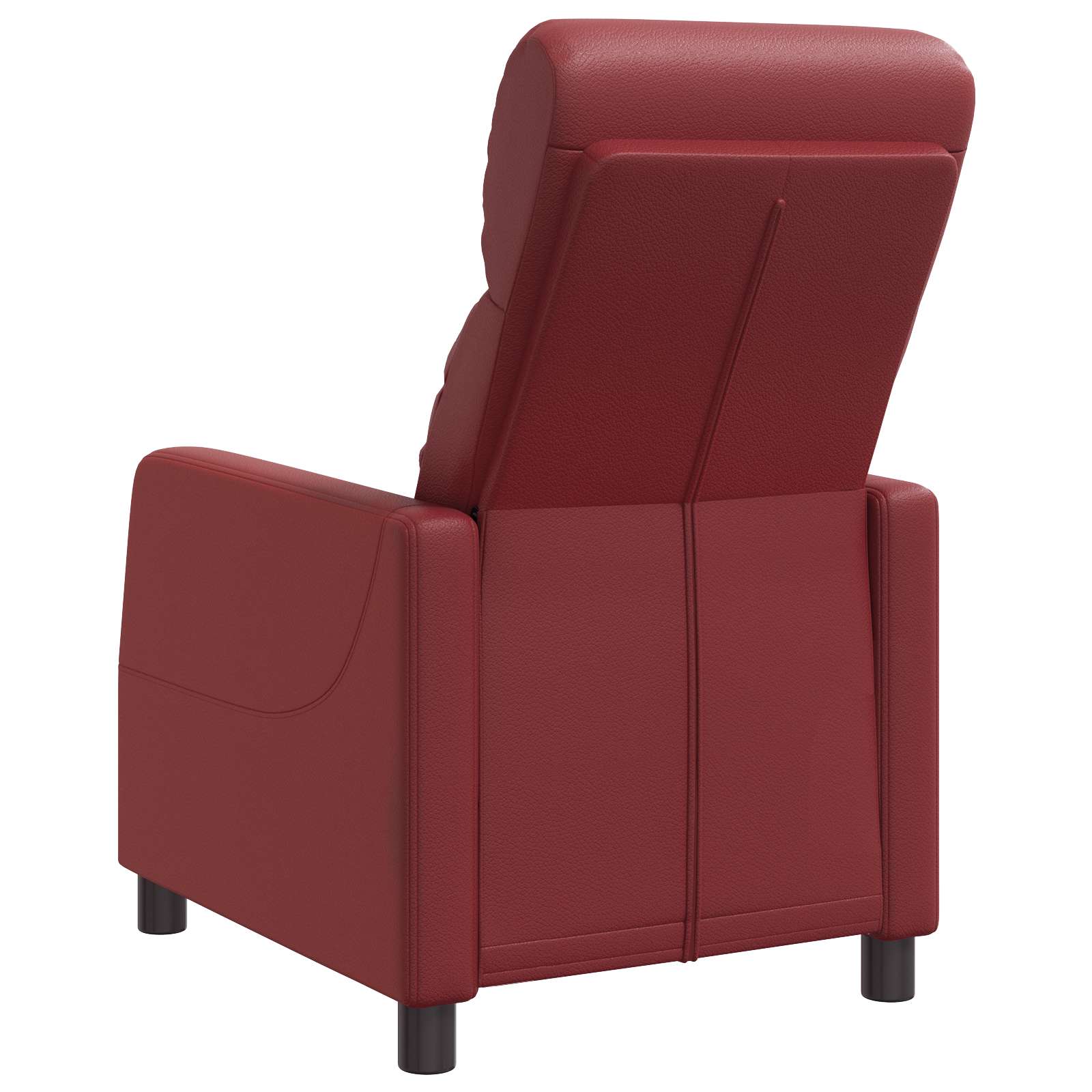 vidaXL Fotel recliner Czerwone wino Ekoskóra
