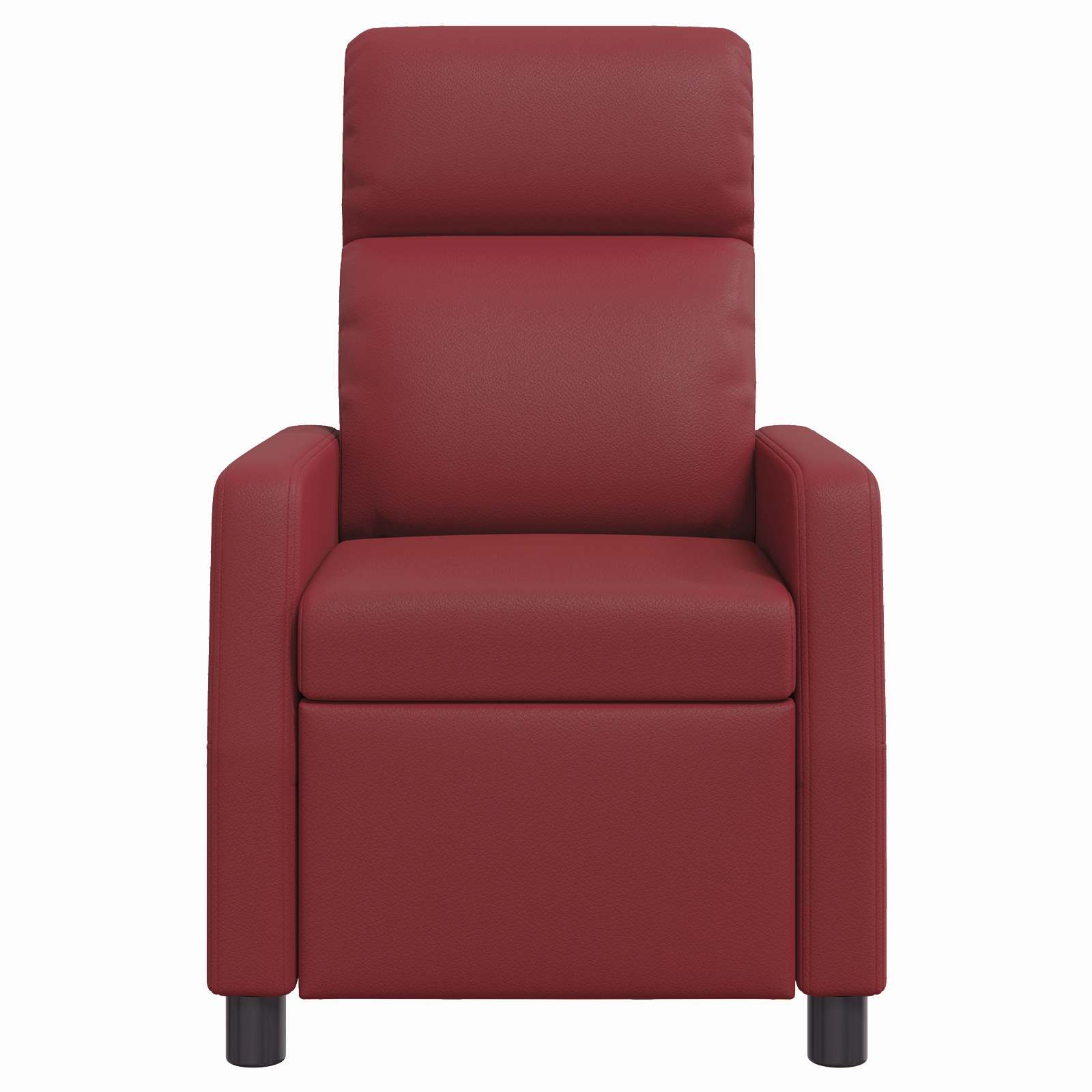 vidaXL Fotel recliner Czerwone wino Ekoskóra