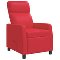 vidaXL Fotel recliner czerwony Ekoskóra