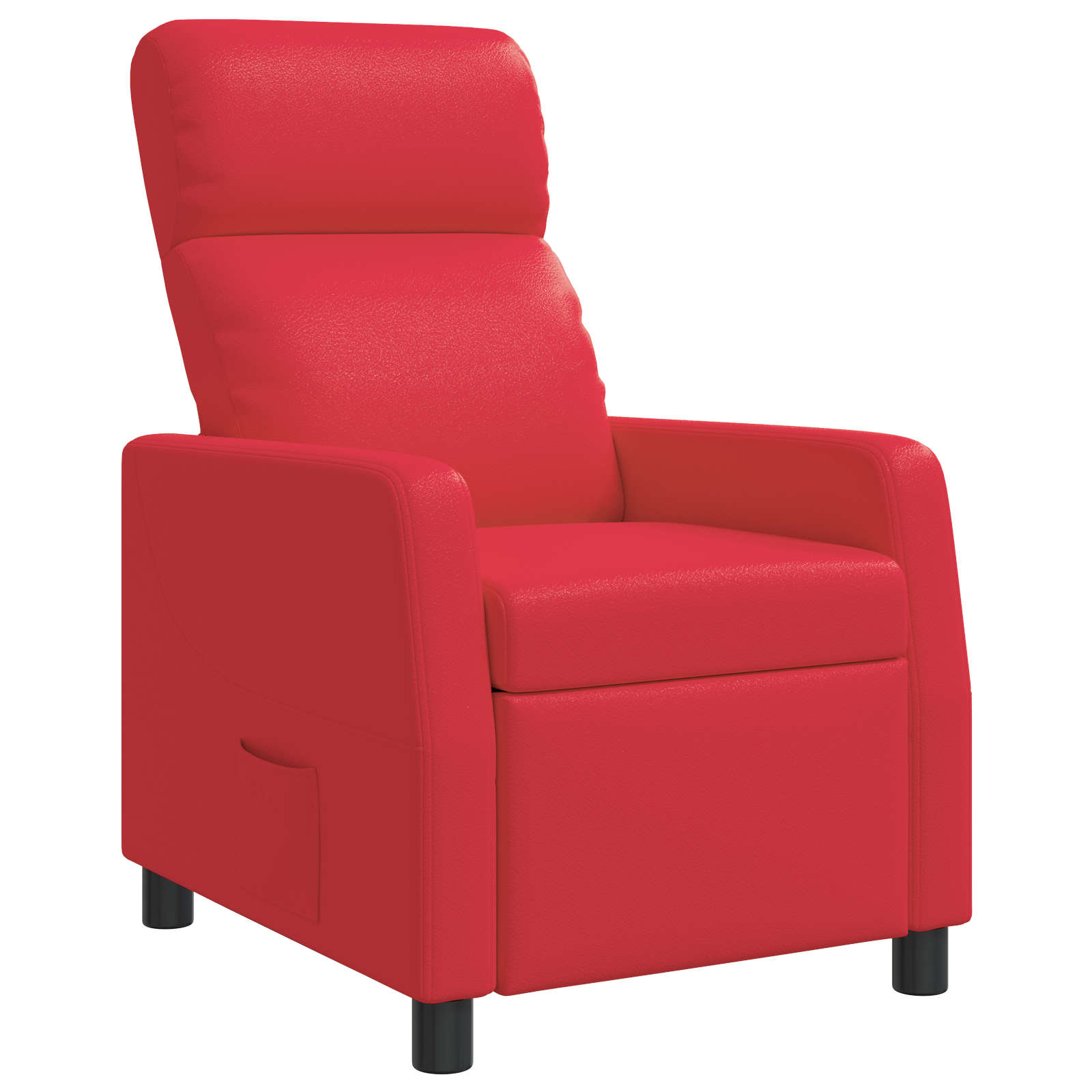 vidaXL Fotel recliner czerwony Ekoskóra