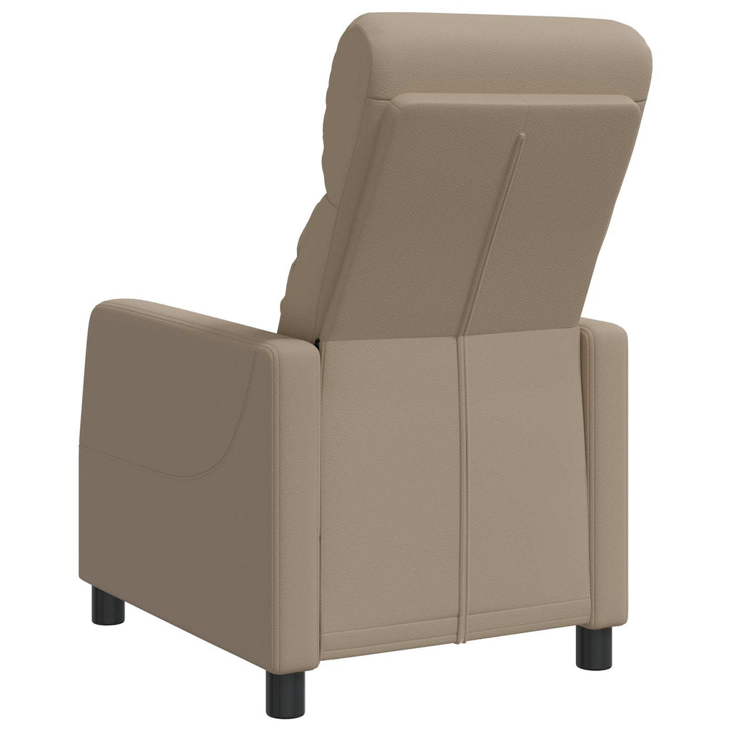 vidaXL Fotel recliner Cappuccino Ekoskóra