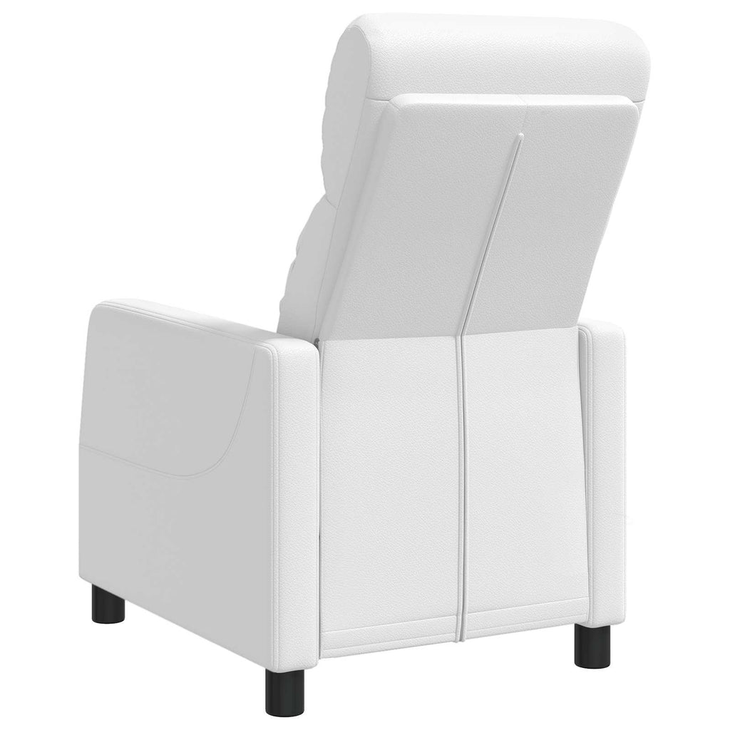 vidaXL Fotel recliner Biały Ekoskóra