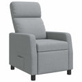 vidaXL Fotel recliner jasnoszary tkanina