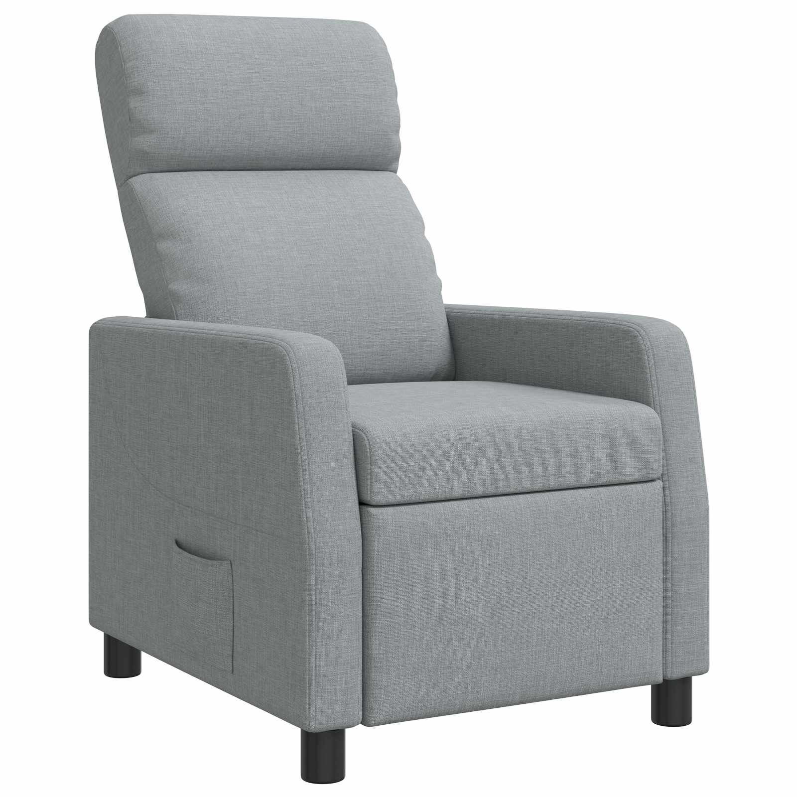 vidaXL Fotel recliner jasnoszary tkanina