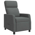 vidaXL Fotel recliner ciemnoszary tkanina