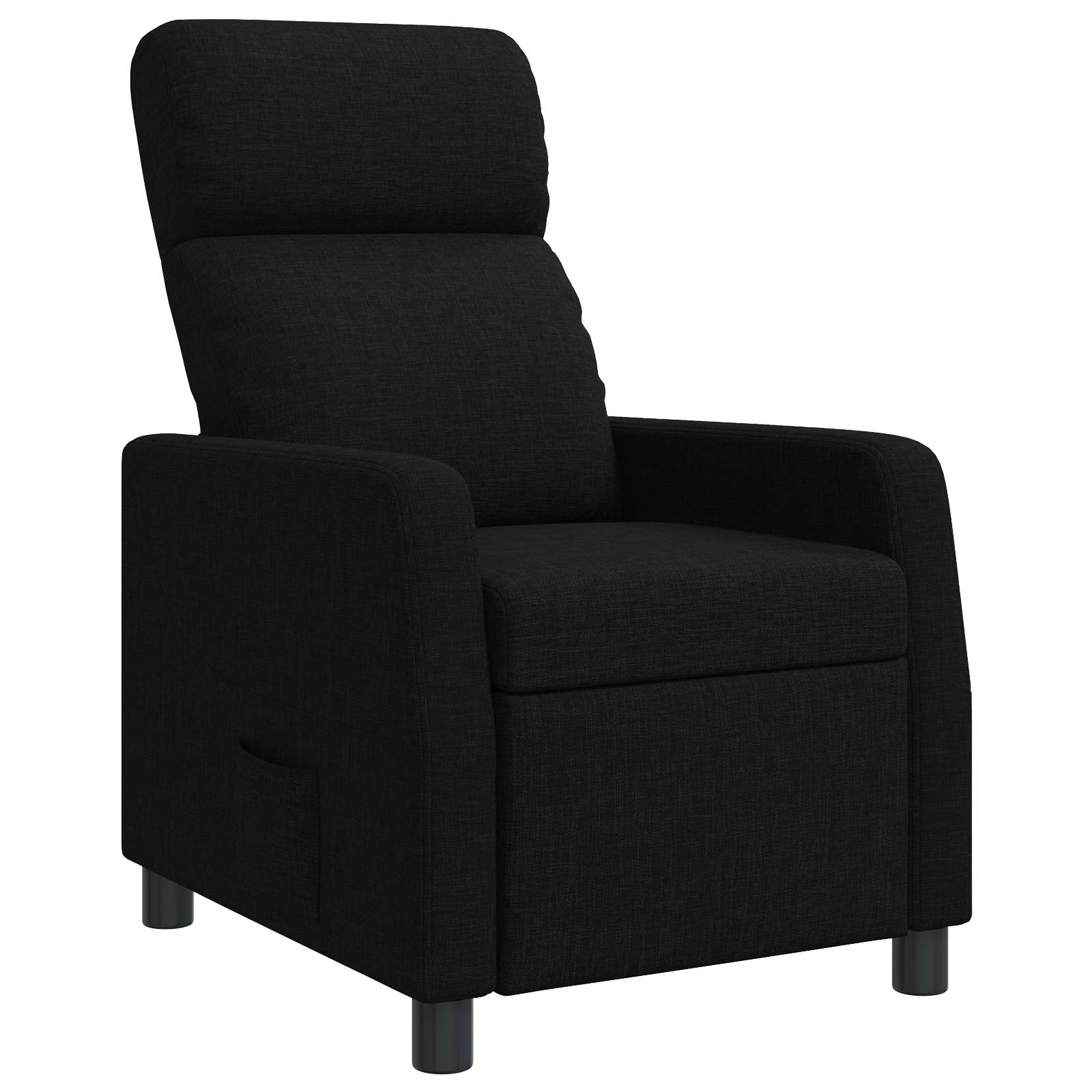 vidaXL Fotel recliner Czarny tkanina