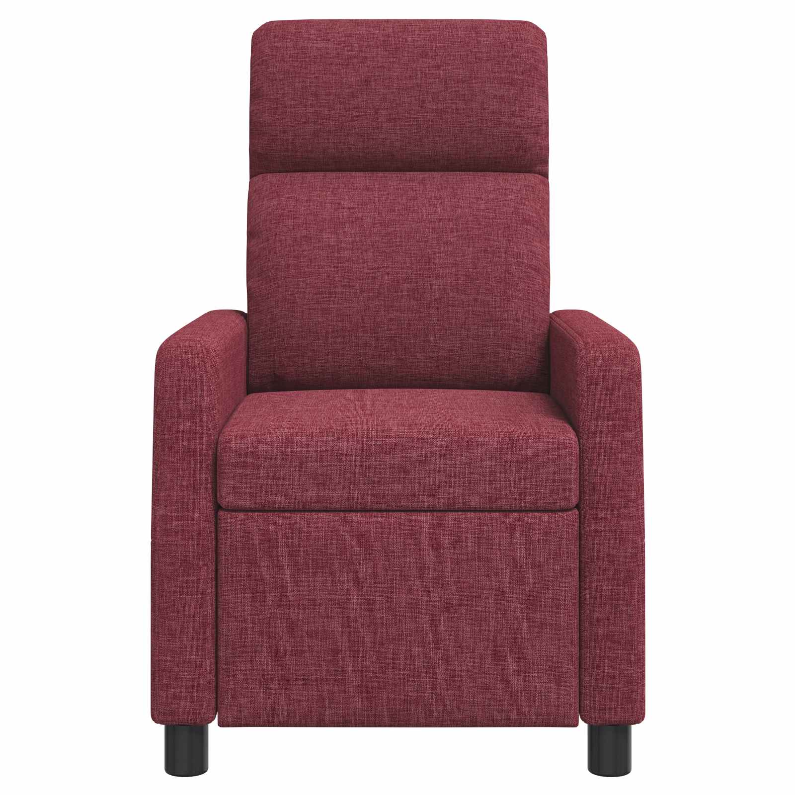 vidaXL Fotel recliner Czerwone wino tkanina