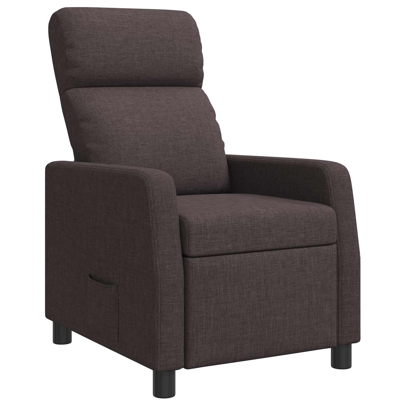 vidaXL Fotel recliner Ciemny brąz tkanina