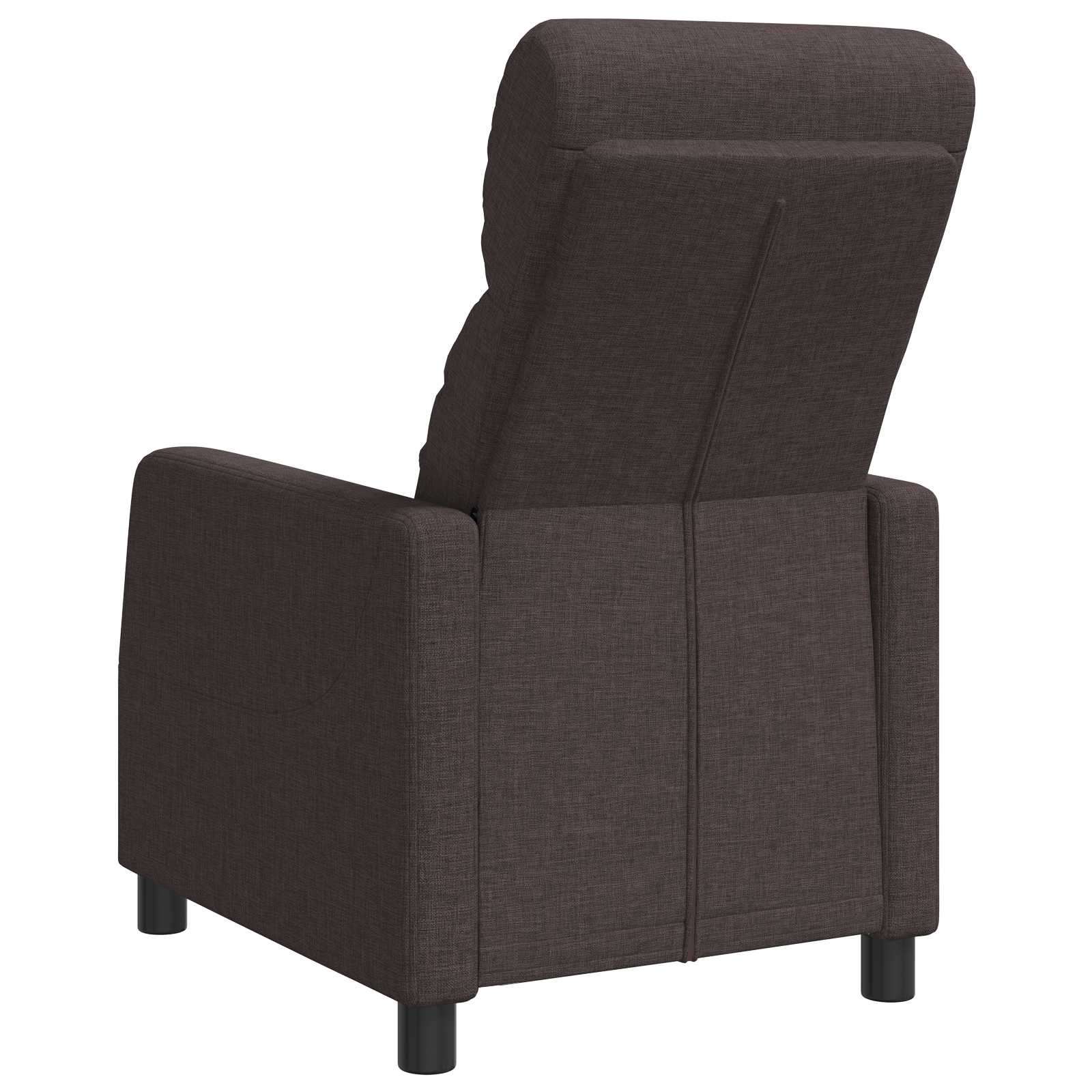 vidaXL Fotel recliner Ciemny brąz tkanina