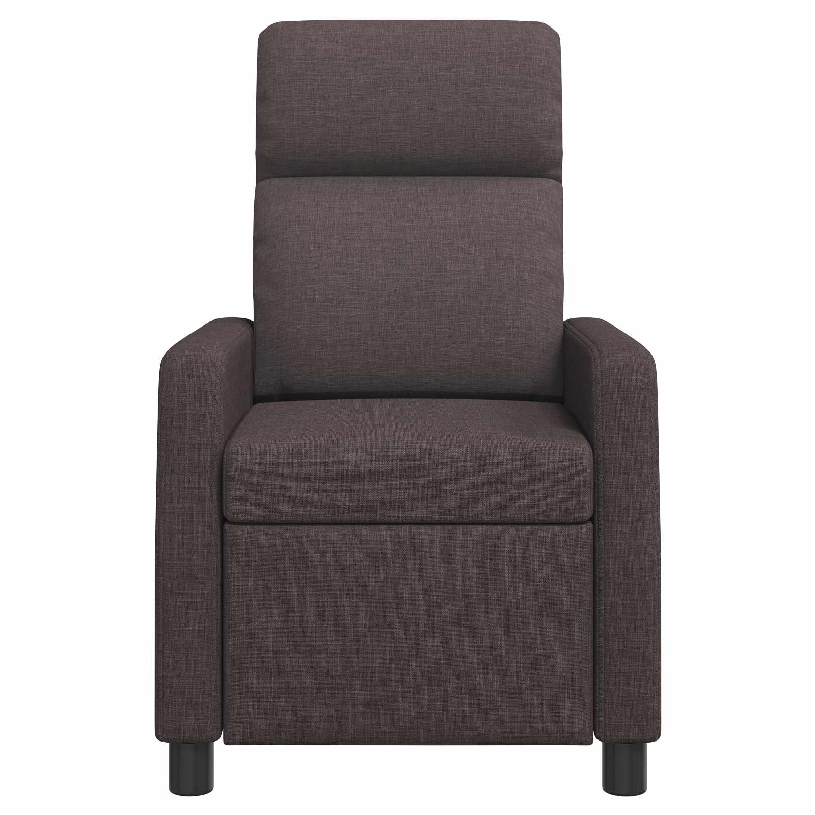 vidaXL Fotel recliner Ciemny brąz tkanina