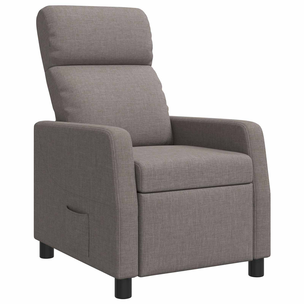 vidaXL Fotel recliner Ciemnoszary tkanina