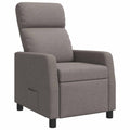 vidaXL Fotel recliner Ciemnoszary tkanina