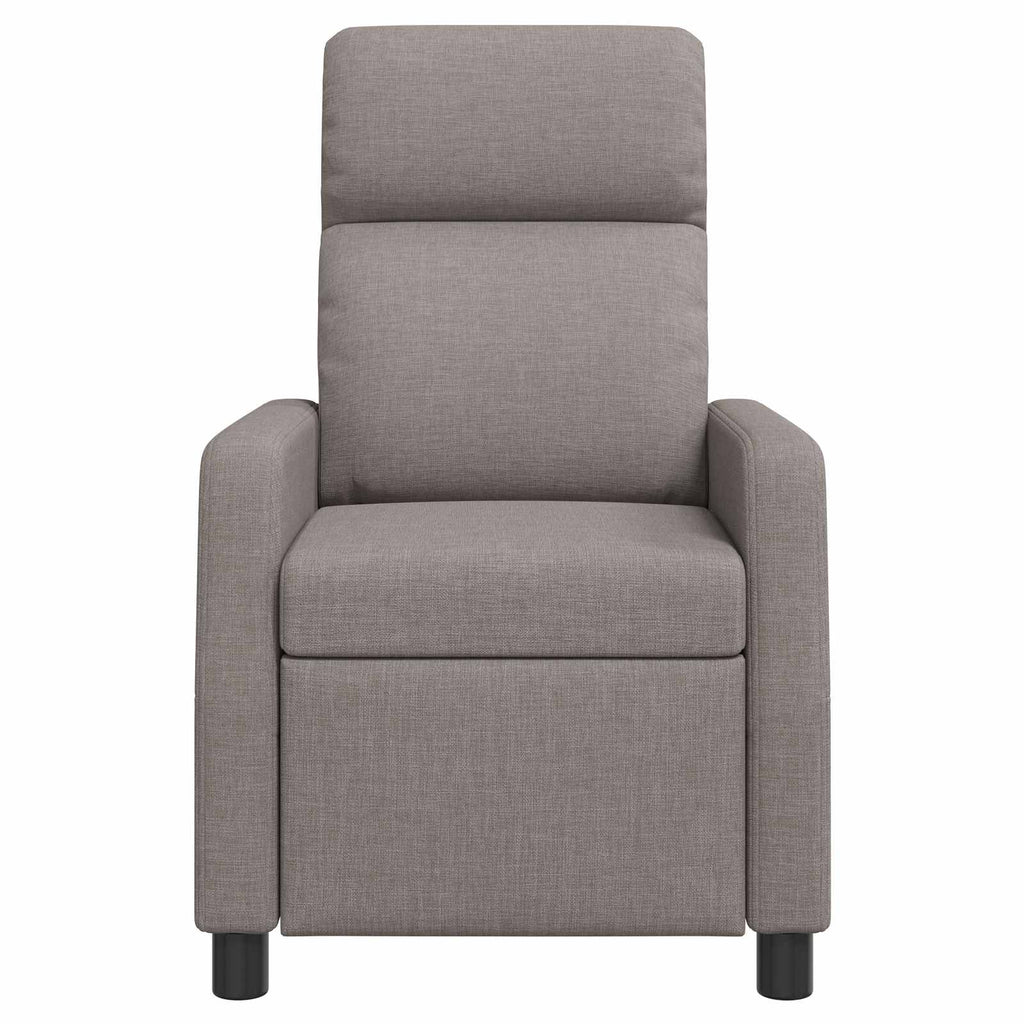 vidaXL Fotel recliner Ciemnoszary tkanina