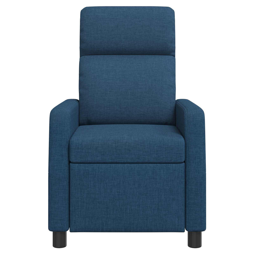 vidaXL Fotel recliner niebieski tkanina