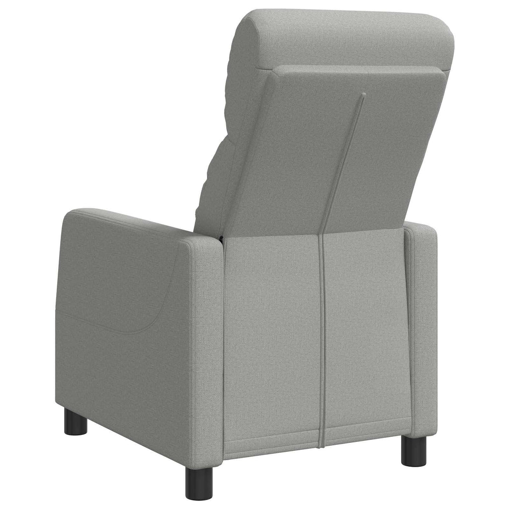vidaXL Fotel recliner Szary chmur tkanina